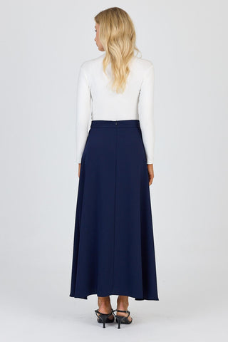 A-line Navy Skirt 0162