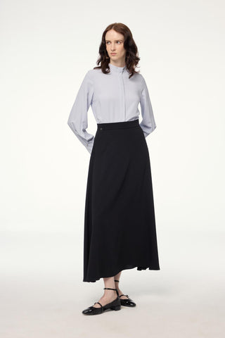 A-line Black Skirt 0162