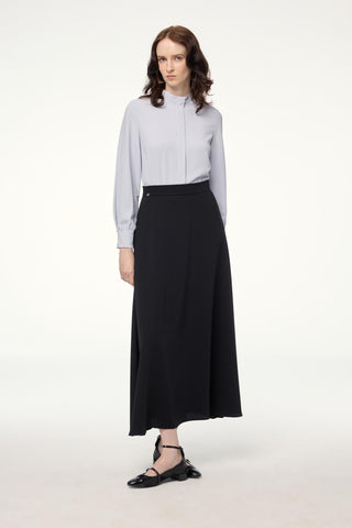 A-line Black Skirt 0162