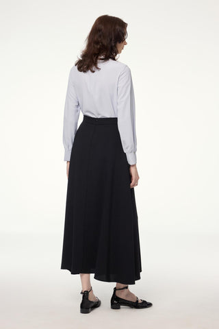 A-line Black Skirt 0162