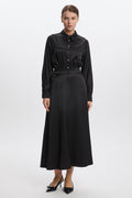 Monogram Patterned Black Skirt 0174