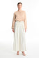 Wide Leg Off-White Trousers with Belt Detail 0222