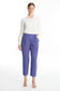 Pleated Belt Detail Violet Trousers 0229