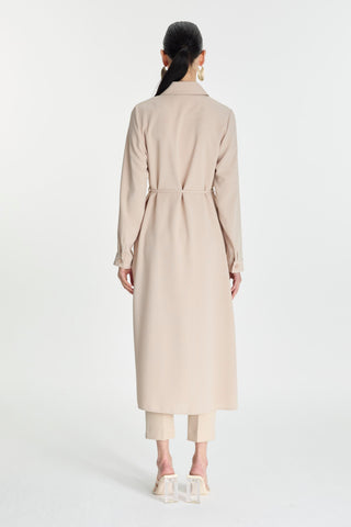 Seashell Detail Tassel Dress, Beige, Ready to Wear 0234