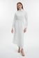 Striped Embroidery and Beaded Detail Ready-to-Wear Off-Coat 0267