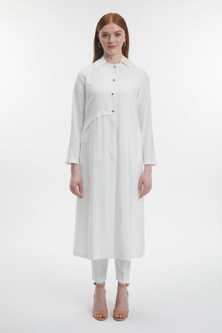 Shirt Collar Buttoned Back Detail Ready to Wear Ecru Ready to Wear 0273