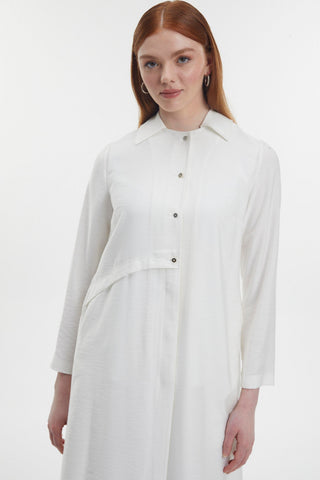 Shirt Collar Buttoned Back Detail Ready to Wear Ecru Ready to Wear 0273