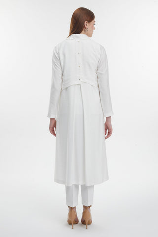 Shirt Collar Buttoned Back Detail Ready to Wear Ecru Ready to Wear 0273