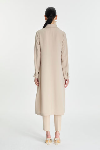 Shirt Collar Button Closure Ready to Wear Beige Ready to Wear 0280