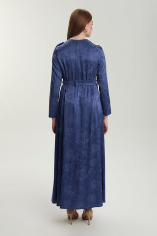 Jacquard Lavender Dress with Shoulder Detail 0514