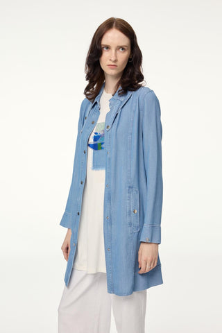 Desenli Denim Ikili Mavi Takım 0966