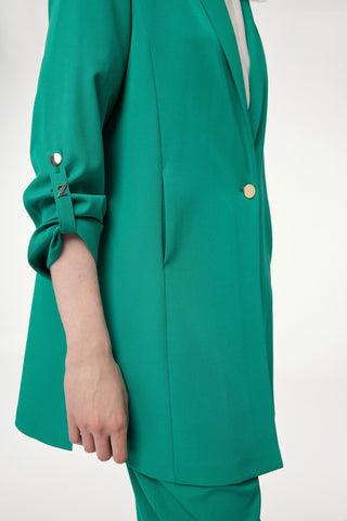 Jacket and Trousers Set with Sleeve Detail, Green 1144