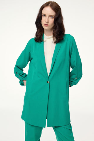Jacket and Trousers Set with Sleeve Detail, Green 1144