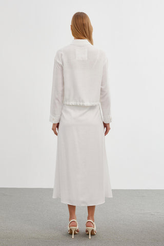 Lace Detail Two-Piece Ecru Set 1266