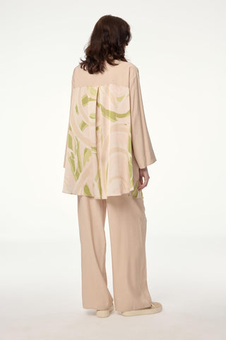 Beige Two-Piece Set with Back Detail 1464
