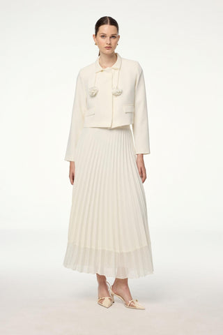 Accessory Detailed Two-Piece Ecru Set 1633