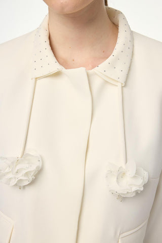 Accessory Detailed Two-Piece Ecru Set 1633