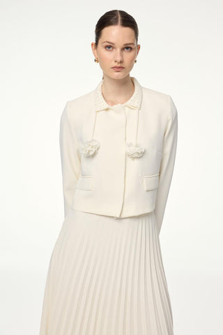 Accessory Detailed Two-Piece Ecru Set 1633
