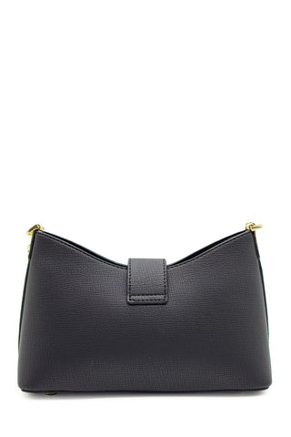 Chain Strap Detail Flap Black Bag 0057