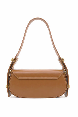 Tokalı Kapaklı Baget Camel Çanta 0068
