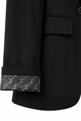Kapaklı Cepli Tek Düğmeli Süet Blazer