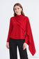 Şal Detaylı Kırmızı Bluz 0146