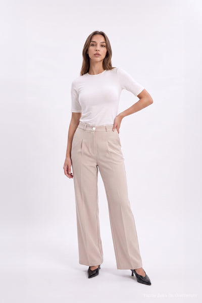 P-0288 SOLEN PANTOLON 38-44 Bej Pantolon 0288