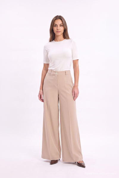 P-0289 SOLEN PANTOLON 38-44 Bej Pantolon 0289