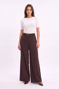 P-0289 SOLEN PANTOLON 38-44 Kahve Pantolon 0289