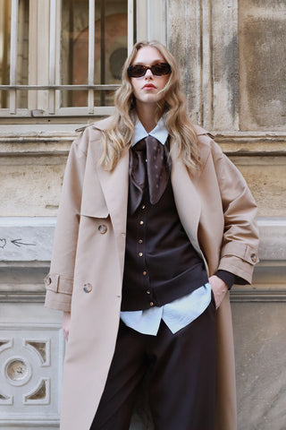 Çift Sıra Düğmeli Oversize