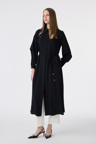 Belden Oturtmalı Minimal Zarif Siyah Giy Çık 0001