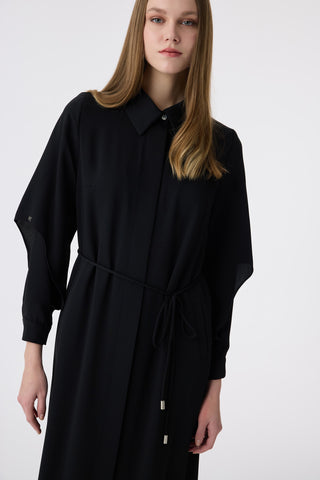 Belden Oturtmalı Minimal Zarif Siyah Giy Çık 0001