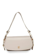 Oval Shaped Shoulder Bag A. Beige 0053