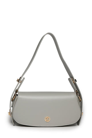 Oval Shaped Shoulder Bag Grey 0053