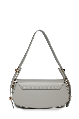Oval Shaped Shoulder Bag Grey 0053