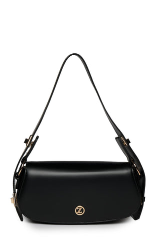Oval Shaped Shoulder Bag Black 0053