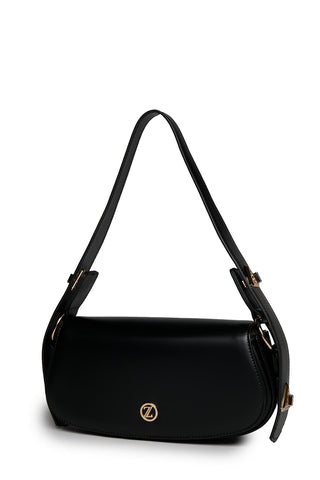 Oval Shaped Shoulder Bag Black 0053