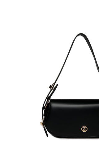 Oval Shaped Shoulder Bag Black 0053
