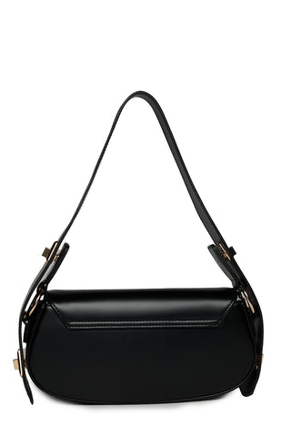 Oval Shaped Shoulder Bag Black 0053