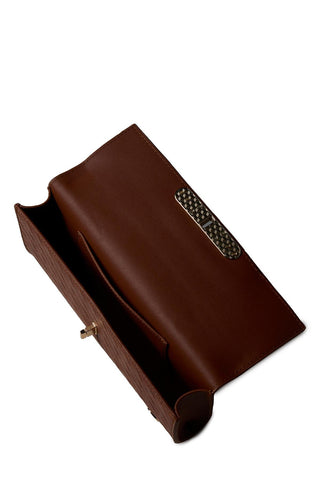Patterned Handbag Burgundy 0054