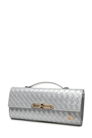 Patterned Handmade Silver Bag 0054