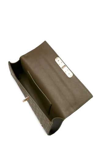Patterned Handbag Khaki 0054