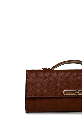 Patterned Handbag Tan 0054