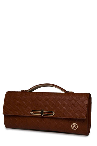 Patterned Handbag Tan 0054
