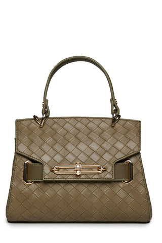Knitted Pattern Detailed Khaki Bag 0055