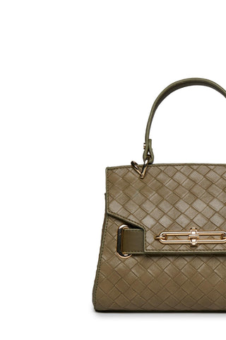 Knitted Pattern Detailed Khaki Bag 0055