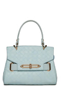 Knitted Pattern Detailed Blue Bag 0055