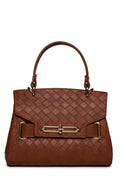 Knitted Pattern Detailed Tan Bag 0055