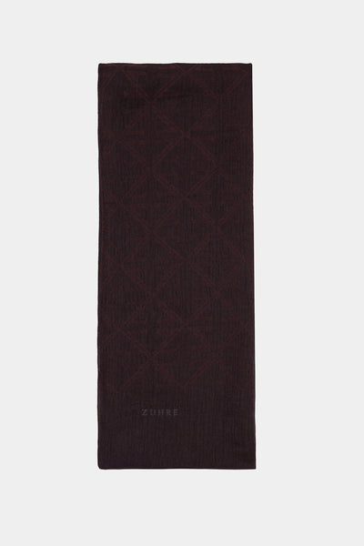 Piramit Desen Bordo Şal 0055