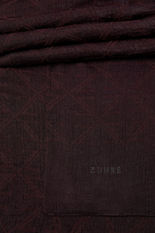 Piramit Desen Bordo Şal 0055